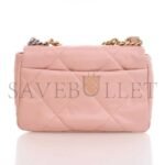 CHANEL 19 FLAP SMALL PINK GOATSKIN AS1160 (26*16*9cm) - Image 3