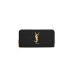 YSL CASSANDRE MATELASS� ZIP AROUND WALLET IN GRAIN DE POUDRE LEATHER�358094BOW011000 (19*9.5*2.5cm)