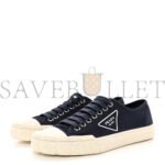 PRADA CANVAS TRIANGLE LOGO WHEEL 35MM SNEAKERS 42 NAVY - Image 4