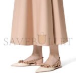 VALENTINO ROCKSTUD BOW SLINGBACK BALLERINAS IN PATENT LEATHER 5W2S0IQ2TZE_C34 - Image 2