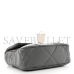 CHANEL LAMBSKIN QUILTED MEDIUM CHANEL 19 FLAP GREY AS1160 (26*16*9cm) - Image 3