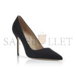 MANOLO BLAHNIK BB CHARCOAL BLACK POINTED TOE PUMPS 9XX-0417-0022 - Image 2