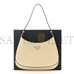 PRADA BRUSHED CALFSKIN CLEO SHOULDER BAG DESERT BEIGE (26*17*5cm) - Image 2