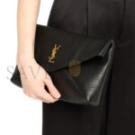 YSL LARGE ENVELOPE POUCH CLUTCH BAG IN LEATHER 401243653778 (29.5*18*4.5cm) - Image 2