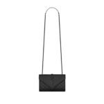 YSL ENVELOPE SMALL IN QUILTED GRAIN DE POUDRE EMBOSSED LEATHER 600195BOW981000 (21*13*6cm)