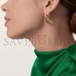 CARTIER LOVE YELLOW GOLD EARRINGS, TRANSFORMABLE, SEMI-PAVED N8515241 - Image 4