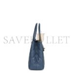 CHANEL KELLY SHOPPER BLUE SHINY AGED CALFSKIN BRUSHED GOLD HARDWARE AS4416 (19*13*7cm) - Image 5