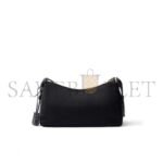 PRADA AIM�E LARGE RE-NYLON AND LEATHER SHOULDER BAG WITH PADLOCK 1BC232 (34*19.5*10cm) - Image 3