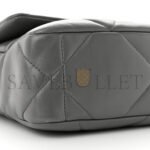 CHANEL LAMBSKIN QUILTED MEDIUM CHANEL 19 FLAP GREY AS1160 (26*16*9cm) - Image 4