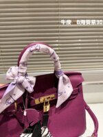 Hermès Birkin Togo Calf Gold Hardware Actino violet size: 30Cm/ 25Cm - Image 4