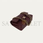 CHANEL MEDIUM FLAP BAG BURGUNDY (23*14.5*6cm) - Image 4