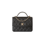 CHANEL HANDHELD MESSENGER BACKPACK BLACK GOLD BUCKLE AP4406 (18*14*3cm)