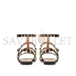 VALENTINO ROCKSTUD FLAT CALFSKIN SANDAL WITH STRAPS 5W2S0A05VOD_0NO - Image 3