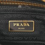 PRADA VITELLO DAINO DOUBLE ZIP CROSSBODY BAG BLACK (24*17*2cm) - Image 5