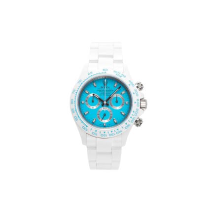 ROLEX DAYTONA BLUE AND WHITE CERAMIC WATCH N4130