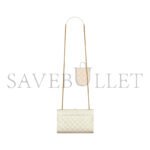 YSL ENVELOPE SMALL IN QUILTED GRAIN DE POUDRE EMBOSSED LEATHER 600195BOW919207 (21*13*6cm) - Image 3