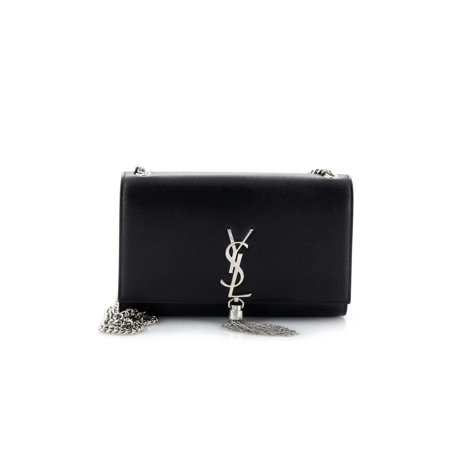 ef729b0ec4ec1c3951151d0ae7b6bf4bb5ef7407 YSL KATE TASSEL SILVER CHAIN CHAIN CROSSBODY BAG TCT3541190518 (19*12.5*4cm) - Image 1