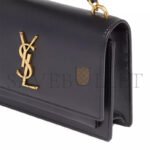 YSL SUNSET CHAIN WALLET IN SMOOTH LEATHER BLACK 533026D422W1000 (19*14*5.5cm) - Image 5