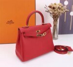 Hermès Kelly Togo Calf Gold hardware Red size: 25Cm/ 28Cm - Image 8