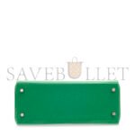 HERM�S MASTER A CACTUS EVERCOLOR LEATHER RETOURN� KELLY 25 WITH PALLADIUM HARDWARE (25*17*7cm) - Image 4