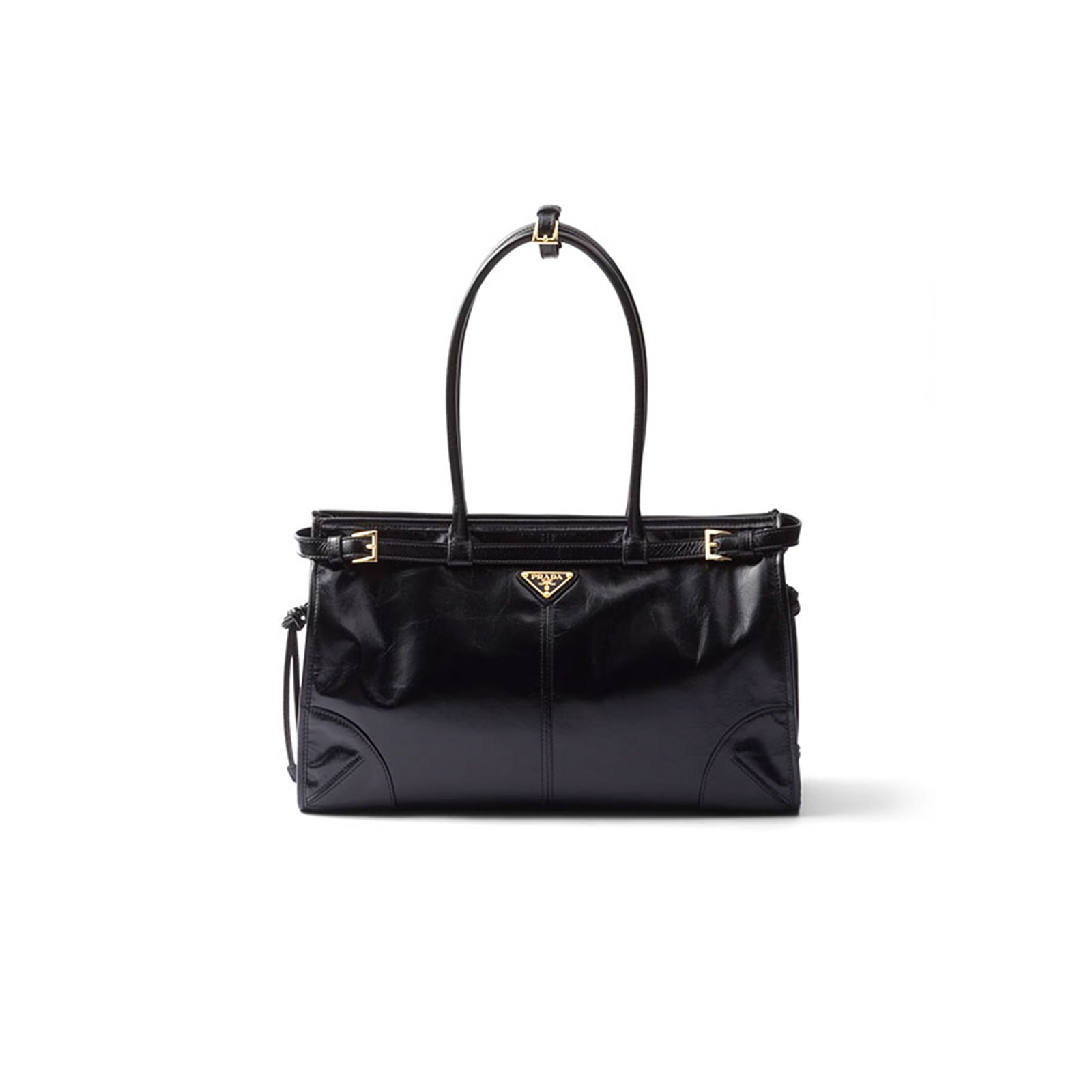 f17443be13601d464b6ae845e21a9d6229f367f2 PRADA BONNIE LARGE LEATHER HANDBAG 1BA433 (38*24*12cm) - Image 1