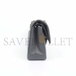 CHANEL DOUBLE FLAP MEDIUM DARK GREY AS1117 (23*14.5*6cm) - Image 3