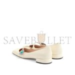 VALENTINO MARY-JANE PRESHOES BALLERINA IN KIDSKIN WITH JEWEL BUTTON 20MM 6W2S0LL7DHS_9TK - Image 3