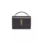 YSL SUNSET CHAIN WALLET IN SMOOTH LEATHER BLACK 533026D422W1000 (19*14*5.5cm)
