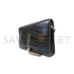 YSL KATE SMALL CHAIN BAG WITH TASSEL IN CROCODILE-EMBOSSED LEATHER 452159600354 (20*12.5*5cm) - Image 3