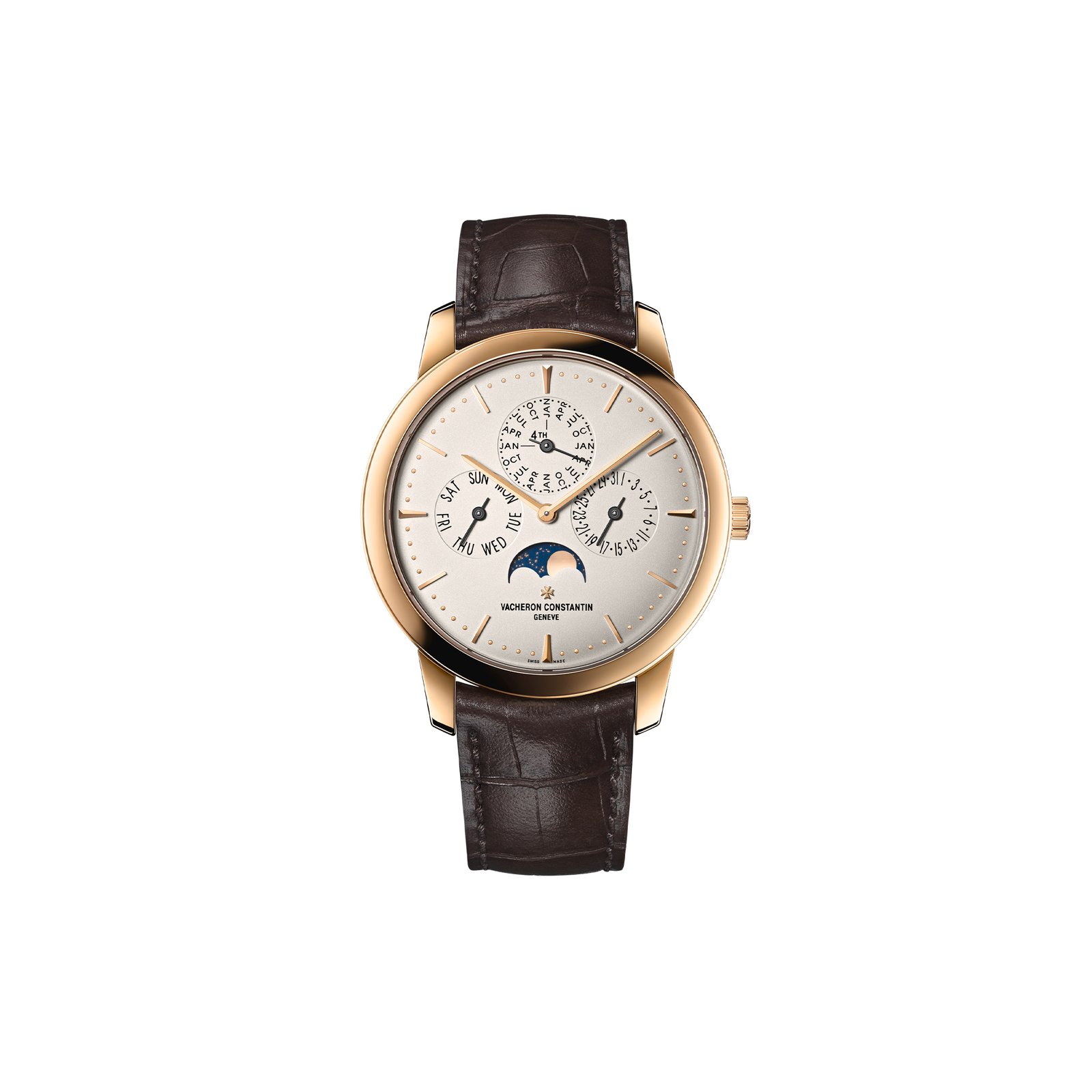 f31ac3b15c0ba29e0fab4a6db662f3007337e46a VACHERON CONSTANTIN PATRIMONY PERPETUAL CALENDAR ULTRA-THIN 41 MM PINK GOLD WATCH 43175/000R-9687 - Image 1
