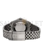 ROLEX STAINLESS STEEL 18K WHITE GOLD DIAMOND BEZEL 36MM OYSTER PERPETUAL DATEJUST WATCH BLUE 126284RBR - Image 3