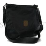 PRADA TESSUTO NYLON SOFT CALF SHOULDER BAG BLACK (32*30*8cm) - Image 2