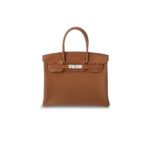 HERM�S MASTER BIRKIN 30 MATTE CROCODILE AND TOGO LEATHER BROWN GOLD BUCKLE H076235CK35 (30*22*16cm)