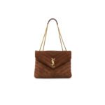 YSL LOULOU MEDIUM CHAIN BAG IN SUEDE 487216522436 (32*22*11cm)