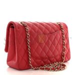 CHANEL LAMBSKIN QUILTED MEDIUM DOUBLE FLAP DARK A01112 (25.5*15*7cm) - Image 3