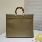 Women Sunshine Medium Gray Leather and Elaphe Shopper - Image 2