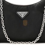 PRADA NYLON RE-EDITION 2005 SHOULDER BAG BLACK (22*17*6cm) - Image 6