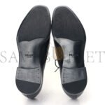 PRADA SAFFIANO MENS PLAIN TOE DERBY LOAFERS 8.5 BLACK - Image 5