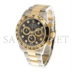 ROLEX DAYTONA DIAMOND-ENCRUSTED BRIGHT BLACK DIAL WATCH 116503-0011 - Image 3