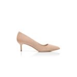 MANOLO BLAHNIK BB 50 LIGHT BEIGE SUEDE POINTED TOE PUMPS 9XX-0414-0028
