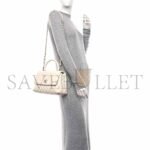 CHANEL IRIDESCENT CAVIAR QUILTED MEDIUM�COCO HANDLE FLAP WHITE (29*18*12cm) - Image 2