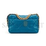 CHANEL 19 FLAP BAG IN TEAL BLUE LAMBSKIN AS1160 (26*16*9cm) - Image 2