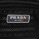 PRADA TESSUTO NYLON SAFFIANO WRISTLET BLACK (20*11*10cm) - Image 3
