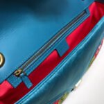 Gucci XXV Anniversary Teal Velvet Shoulder Bag 443496 - Image 8