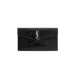 YSL UPTOWN POUCH IN CROCODILE-EMBOSSED SHINY LEATHER 565739DND0N1000 (27*16*2cm)