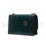 YSL SUNSET MEDIUM CHAIN BAG IN CROCODILE-EMBOSSED SHINY LEATHER 442906332108 (22*16*6.5cm) - Image 2