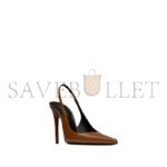 YSL VENDOME SLINGBACK PUMPS IN GLAZED LEATHER 755208AAAZY2211 - Image 2