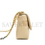 CHANEL 19 SMALL BEIGE GOATSKIN MIXED HARDWARE AS1160 (26*16*9cm) - Image 3