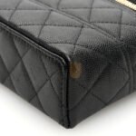 CHANEL CAVIAR QUILTED LONG CC VANITY CLUTCH WITH CHAIN BLACK (19.5*17*5cm) - Image 5