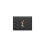 YSL CASSANDRE MATELASS� FLAP CARD CASE IN GRAIN DE POUDRE LEATHER�668290BOWA11000 (11*8.5*3cm)